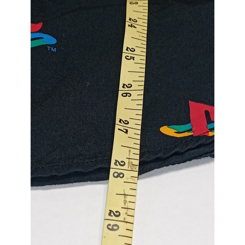 PlayStation Logo Button Down Shirt Mens Small Black All Over Print Gamer - Picture 6 of 8